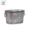 Cubo de hierro galvanizado pastoral para plantar borde grueso tipo cubo cubo galvanizado viejo cubo metálico rectangular cubo de hierro para plantar flores