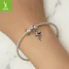 Pingente de prata céu estrelado original dia e noite elfo pulseira diy acessórios de miçangas estilo fada fantástica pingente de prata de lei s925