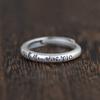 Rey Ciervo Dorado Anillo Viejo Retro de Plata Estilo Xizang para Mujer Diseño Abierto Texto Sánscrito Anillo de Plata Ajustable
