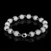 Pulseira de contas com bola de zircônia micro-incrustada de 8mm hip-hop europeu e americano pulseira masculina moda marca de moda acessórios hiphop outlet de fábrica