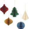 Venta al por mayor transfronteriza de bolas de papel de nido de abeja de colores, traje de Navidad, decoración del sitio de vacaciones, artesanías de papel grueso, bolas de nido de abeja
