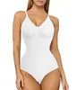 Body Plus Size Estilo Europeu e Americano com Design Triangular, Abertura de Botão na Virilha, Modelador Sem Alças para Barriga, Modelador Corporal Sem Costura, Espartilho Levanta Bumbum