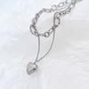 Collar de Corazón de Doble Capa Estilo Frío Elegante Nuevo 2023 para Mujer Diseño Nicho Hip-Hop Cadena Clavicular Cadena para Suéter Trendy