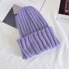 Sombrero de lana nuevo de otoño e invierno japonés y coreano simple para combinar con todo para niños, gorro de punto color caramelo, gorro cálido a prueba de frío