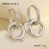Sentido del Diseño Nicho Moda Acero Inoxidable Amor Hebilla de Oreja Anillo de Oreja Elegante Combinable Pendientes Viento Frío Joyería de Oreja Personalizada