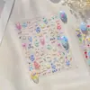 Tomoni Pegatinas para Uñas Anaglifo Celebridad de Internet Populares Lindos Dibujos Animados Pegatinas para Uñas Bolsa de Red Pegatinas de Joyas de Frutas
