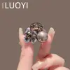 2025 Nuevo Clip Pequeño de Flor Perla Gris Plateado para la Frente Lateral del Cabello Roto Flequillo Clip Accesorios para el Cabello Tocado