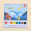 Conjunto de Pintura em Aquarela Desenho Animado Comércio Transfronteiriço 8 Cores DIY Álbum de Arte Livro de Desenho para Crianças e Estudantes