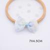 Polka dot chiffon arco semi-acabado acessórios roupas para meninas acessórios para o cabelo sapatos meias chapéu saco DIY acessórios acessórios