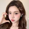 Pin de Flequillo Lateral de Gama Alta Estilo Coreano con un Corazón Femenino, Pinza de Pato de Color Contrastante, Pasador Dopamina Lindo, Pinza para el Cabello Exquisita