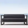Conjunto de Sofá e Mesa de Centro para Exterior, Sofá de Lazer para Pátio, Móveis de Ferro e Liga de Alumínio à Prova d'Água para Exterior