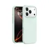 Funda Real de Silicona Líquida para Teléfono Móvil Adecuada para Apple Iphone17 Ventana Grande Color Puro Aire Integrado Botón de Cámara Pro