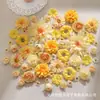Conjunto de 60 Peças Multicor de Flores Artificiais para Materiais DIY, Acessórios de Flor para Pente de Cabelo Estilo Tradicional, Flores Artificiais para Decoração de Casamento