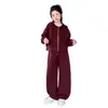 Conjunto estilo casual esportivo para meninas primavera e outono novo moderno crianças médias e grandes estilo versátil jaqueta calça pantalona conjunto de duas peças
