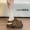 Mules cerrados para mujer que aumentan la altura, estilo slip-on, para uso en exteriores, nuevo modelo otoño 2026, estilo Birkenstock, zuecos de plataforma con suela gruesa