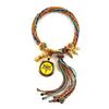 Cuerda de Mano Tibetana Thangka Cuerda de Algodón Enrollada a Mano Pulsera Trenzada Ojo del Dios de la Riqueza de Cinco Vías Zakiram Tara Verde Perla Thangka