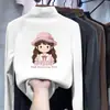 Camiseta base de cuello alto para niños, camiseta de manga larga cálida con forro polar para otoño e invierno, para niñas y niños mayores, hecha de forro polar alemán, adecuada como capa interior para el otoño