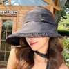 Chapéu de Pescador com Renda Vazada para Mulheres, Estilo Coreano de Verão, Chapéu Versátil Doce para Proteção Solar, Chapéu de Sol Respirável para Viagens ao Ar Livre