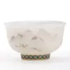 Taza de cerámica mate con glaseado de hielo con diseño de montaña y nube, taza de té de cerámica para el hogar de alta gama, juego de té kung fu de lujo ligero, taza de maestro anti-quemaduras