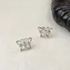 Brincos Estilo Japonês para Garotas Milenares Picantes Doce Cool Vazado Borboleta Pedra Brincos Design de Nicho Personalidade Brincos de Alta Qualidade