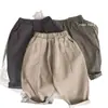Pantalones Nuevos para Niños Estilo Coreano Infantiles de Otoño Versátiles de Moda Casual con Costuras Color Sólido de Moda de Otoño Sueltos Largos