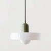Lámpara de araña antigua Memphis lámpara de comedor simple moderna Bauhaus lámpara de noche de cristal creativa lámpara de araña verde retro
