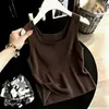 Camisole de Malha de Seda de Gelo com Decote Quadrado Verão 2026 Feminina Sem Mangas Camiseta Interna Camada Interna Simples