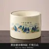 Cinzeiro de porcelana azul e branca da cerâmica Ru com design de videira de lótus, tamanho grande, com tampa, evita a dispersão das cinzas, adequado para uso doméstico na sala de estar, design criativo e único