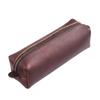 Bolsa Portátil para Cosméticos de Cuero de Caballo Loco Retro Hecha a Mano Bolsa de Tubería Individual Bolsa de Accesorios de Fumar Simple para Hombres Bolsa de Cosméticos