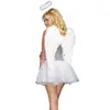 Exportação Vestido Feminino Adulto Halloween Cos Anjo Roupas Elfo Branco Fantasia Cosplay Asas Roupas Femininas