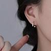 Brincos de Orelha Para Piercing S999 Prata Pura Estilo Parafuso Gota d'Água C00560