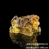 [Vidraria Zibo] Ornamento Tartaruga Dragão Decoração de Casa Presente de Inauguração Animal Auspicioso Padrão Dragão Cristal Novo Estilo Chinês Puramente Feito à Mão