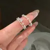Anel de Prata Esterlina S925 Vazado em Renda Empilhável com Pérola para Mulheres Nicho Moda de Alto Padrão Versátil Anel para Dedo Indicador Produto Novo