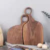 Tábua de Corte Casal Nogueira Transfronteiriça Madeira Tábua de Bife Pão Madeira Maciça Tábua de Corte Alimentos Complementares Tábua de Frutas Cozinha com Alça
