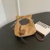 Bolsa de bolinhas da moda, nova coleção outono 2026, elegante e esteticamente agradável, design retrô, adequada para o trabalho e o trajeto, bolsa transversal
