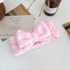 Nuevo de Otoño e Invierno Banda para el Cabello de Coral Fleece con Lazo para Lavar el Cabello Banda Especial para Lavar la Cara y Maquillaje para Mujer Puño de Muñeca a Prueba de Humedad Ancho