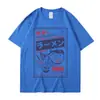 Verão Novo Europeu e Americano Mais Vendido Estilo Igual para Casais Roupa de Manga Meia-Manga Masculina Cor Pura Estampada Camiseta de Manga Curta Camisa Básica