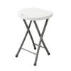 Banqueta dobrável redonda de plástico, alta, para adultos, simples, moderna, para mesa de jantar, portátil, criativa e elegante.