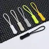 En stock Cabezal de Cremallera Negro Cordón Cabezal de Tirón Cuerda para Colgar Cabezal de Tirón Desmontable Cuerda de Tirón Cuerda de Tirón de Color Silicona