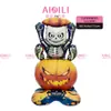 Globos de papel de aluminio para Halloween más vendidos transfronterizos: cabezas de calabaza, murciélagos, arañas, calaveras y decoraciones temáticas de fantasmas para fiestas de Halloween
