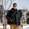 Jaqueta Enbu outono e inverno, jaqueta corta-vento masculina três em um para atividades ao ar livre, jaqueta estilo montanha unissex