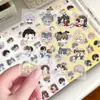Adesivos transparentes populares estilo Q originais com dois protagonistas masculinos, personagens fofos estilo Q presos na noite eterna, adesivos decorativos DIY
