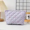Bolsa de Cosméticos de Viaje Portátil con Lazo Simple Grande Capacidad Ins de Aspecto Elegante Neceser Bolsa de Cosméticos para Dama