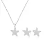 Nuevo Conjunto de Estrellas de Mar Versátil y de Moda Estilo Coreano Collar y Pendientes Mori Dulce Femenino Diseño Simple de Nicho Sensación de Alta Gama