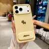 Pônei Dourado Adequado para Apple 17Pro Ano do Cavalo Modelo de Ano Novo Iphone16 Suporte Espelhado Capa de Celular 15/14