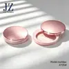 Pedido Personalizado de Jinze: Caja compacta redonda, espejada, push-pull para polvo compacto, caja para rubor, material de embalaje de caja de plástico vacía