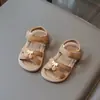 Sandalias Lindas para Niños Verano Zapatos para Bebés y Niños Pequeños Decoración de Flores Velcro Suela Suave Antideslizantes Sandalias Casuales