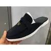 Pantuflas cerradas de talla grande para mujer de comercio exterior, mules planos y cómodos sin cordones para hombre
