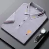 Camiseta de Manga Corta Camisa Polo para Hombre Camiseta Sencilla de Verano Cuello Solapa Media Manga Top Bordado Camiseta Delgada Hombre Venta al por Mayor