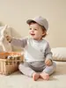 Conjunto de dos piezas de otoño para niños, de manga larga y pierna larga, transpirable y cómodo, disponible en tallas grandes, un atuendo de dos piezas para bebés